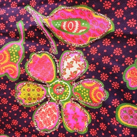 Vintage Malbe Floral Neon Mod Maxi Skirt, Size 15/16 - Picture 14 of 17